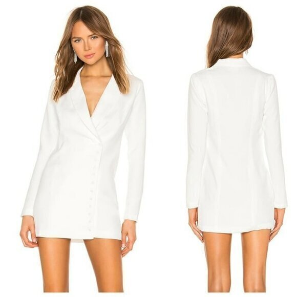 REVOLVE Dresses & Skirts - Superdown Armida Button Blazer Dress - Ivory